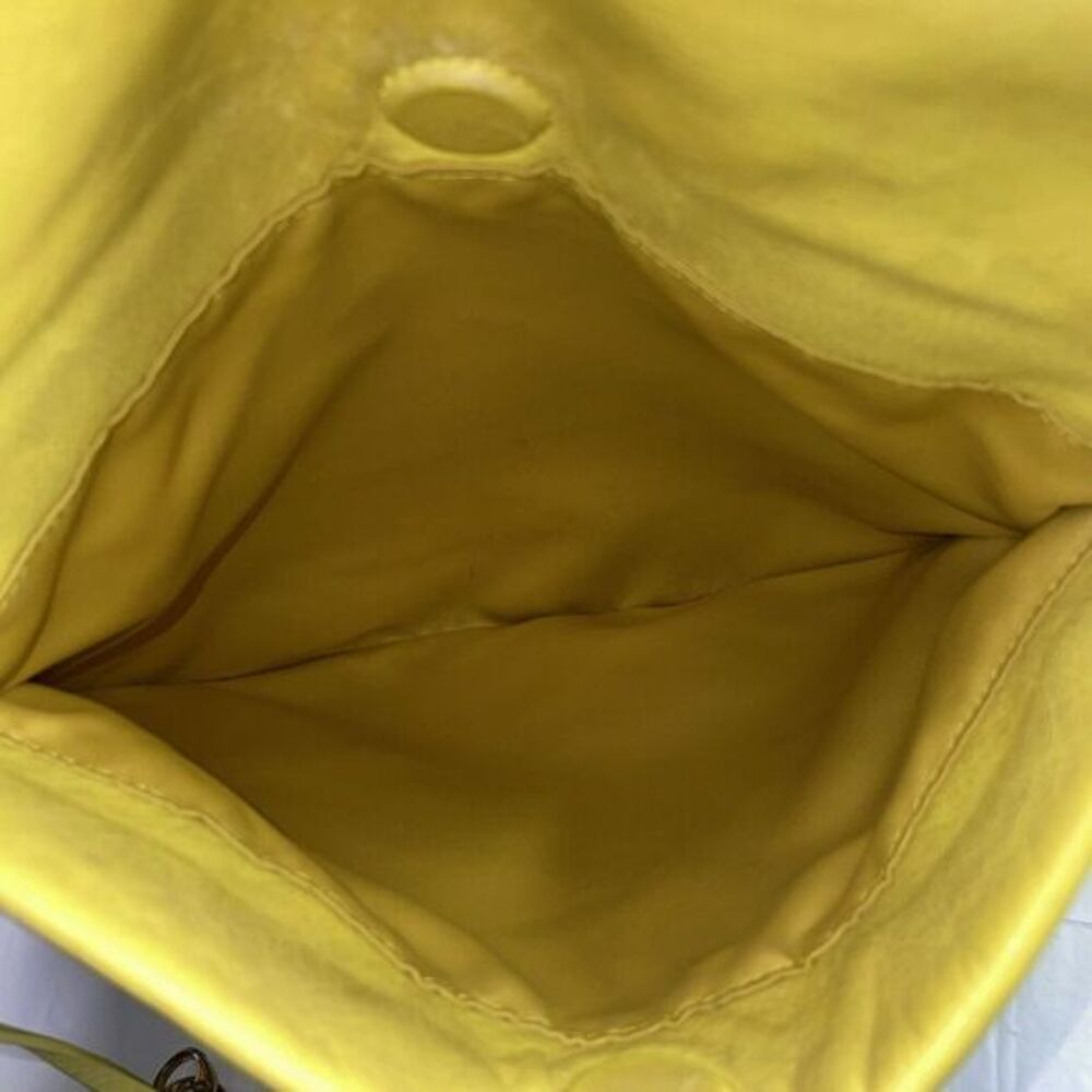 Henri Bendel‎ Bright Yellow Leather Crossbody Bag  Handbag 11"x11" - Picture 8 of 14